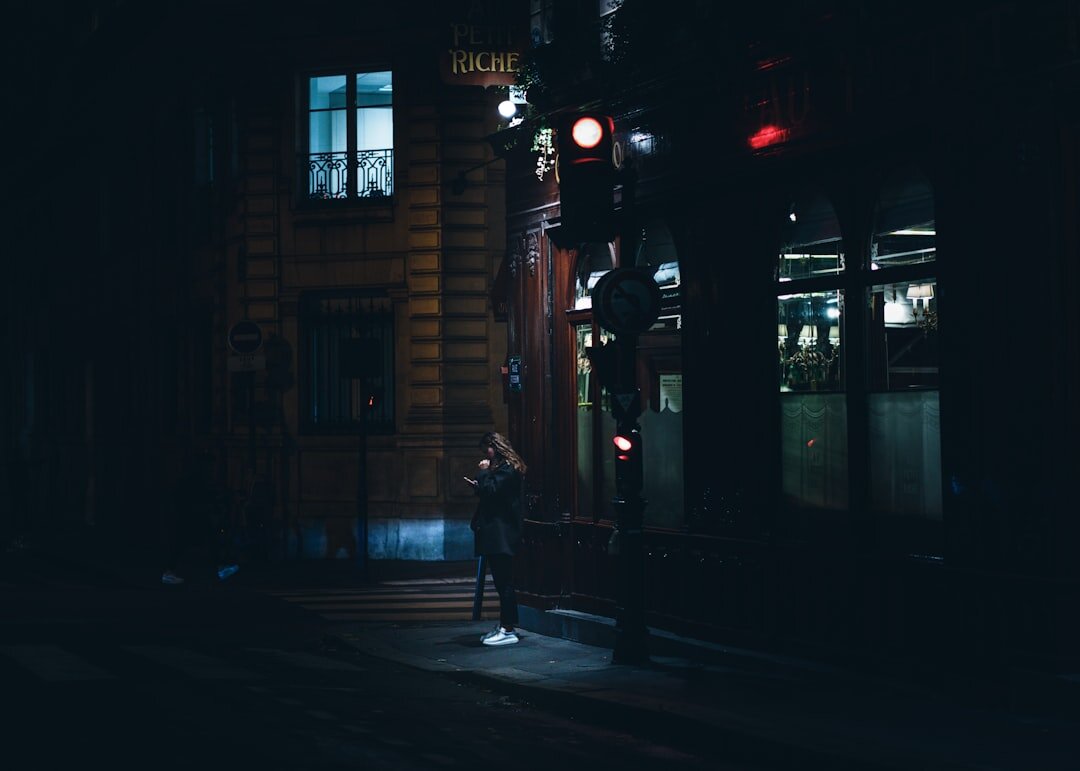 paris street at night