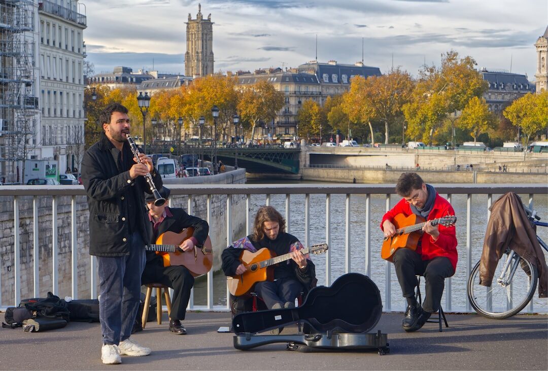 musician in european city